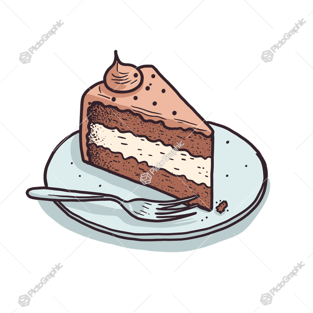 A slice of chocolate cake on a plate with a fork.