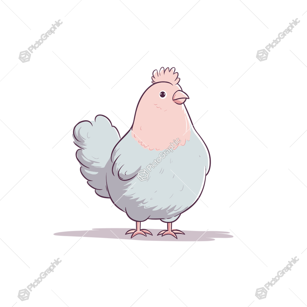 Cartoon chicken.