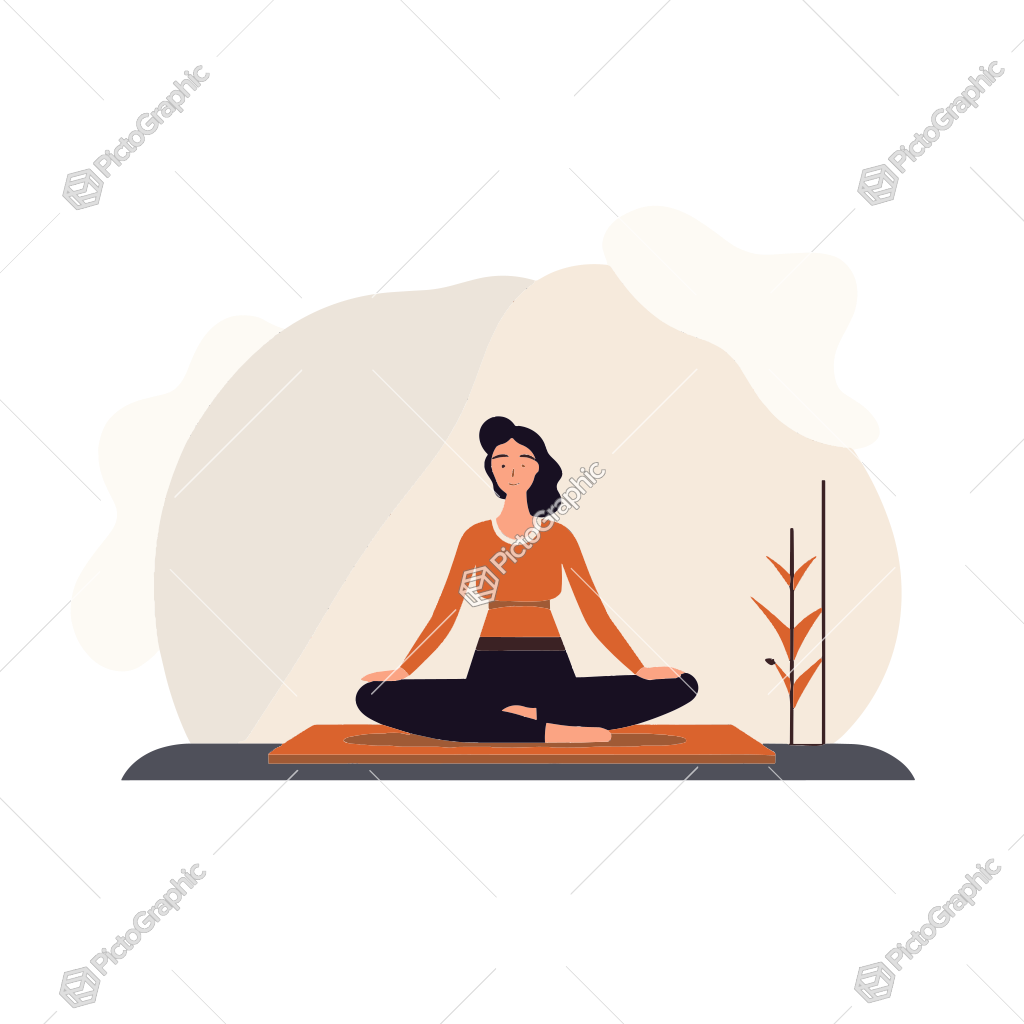 A woman practicing yoga in a peaceful setting.
