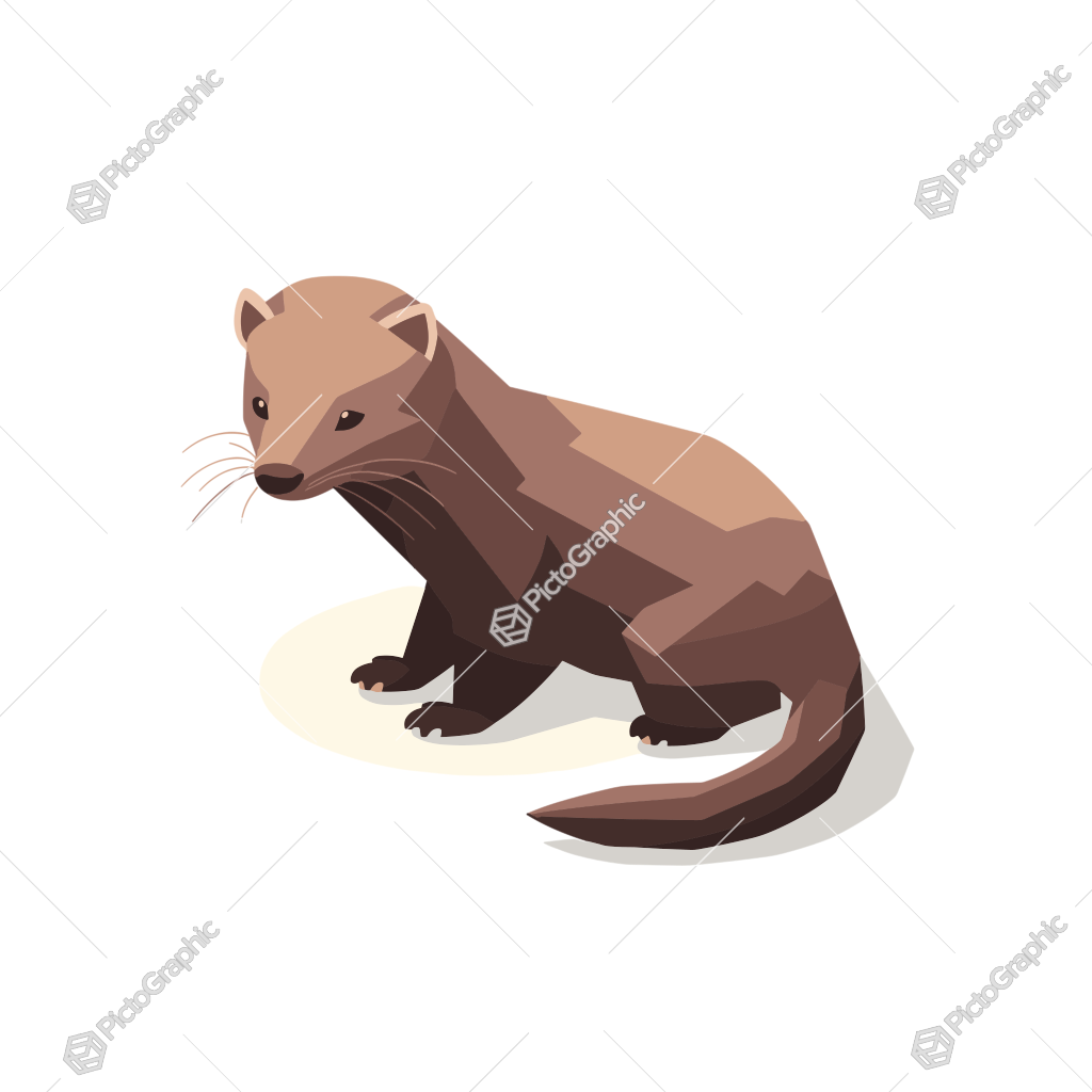 A stylized illustration of a brown mustelid creature.