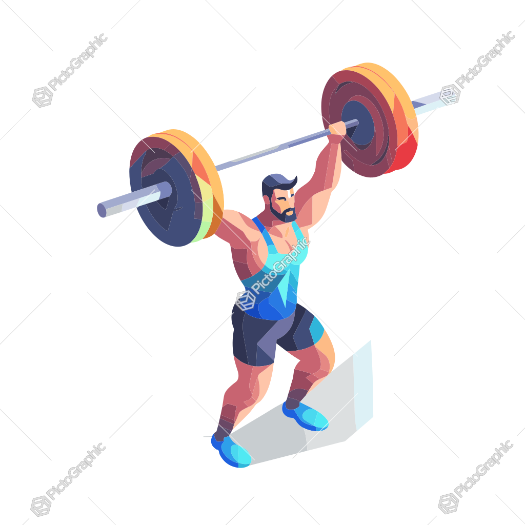 A man lifting a heavy barbell overhead.