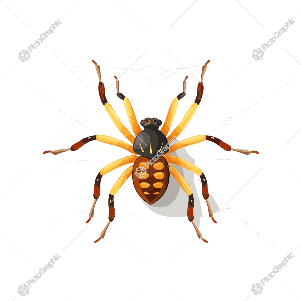 The image is an illustration of a spider.