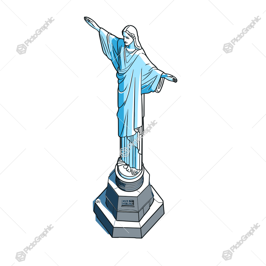 Illustration of the Christ the Redeemer statue.