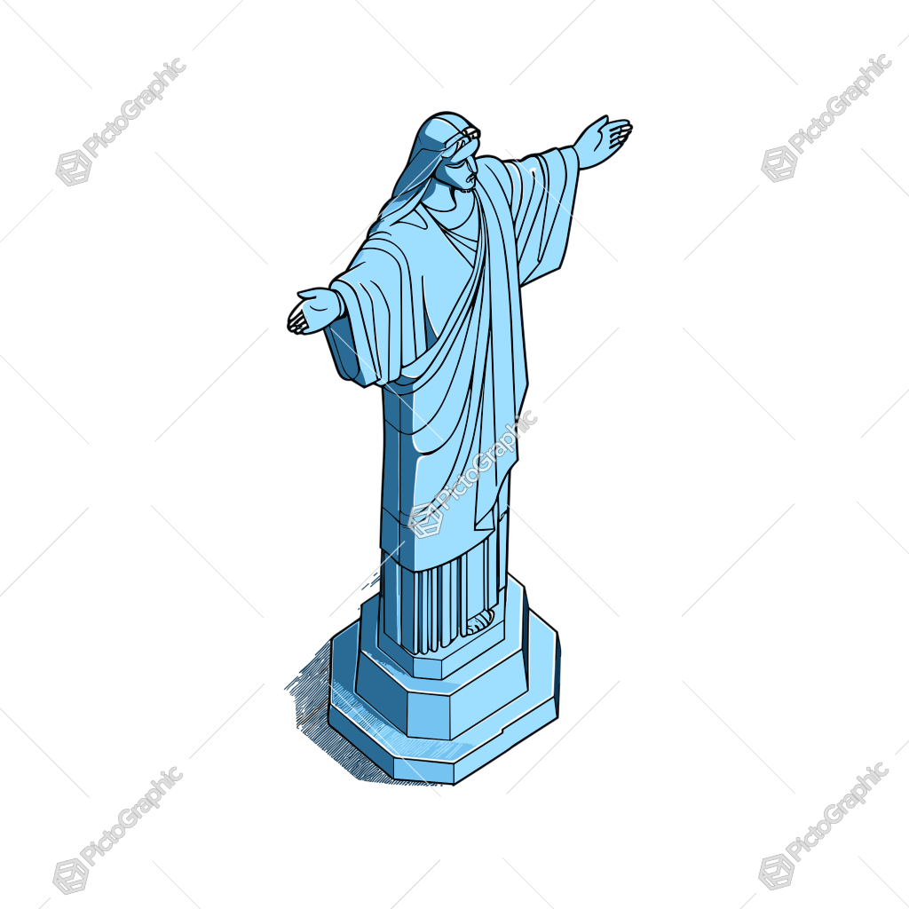 Illustration of Christ the Redeemer statue.