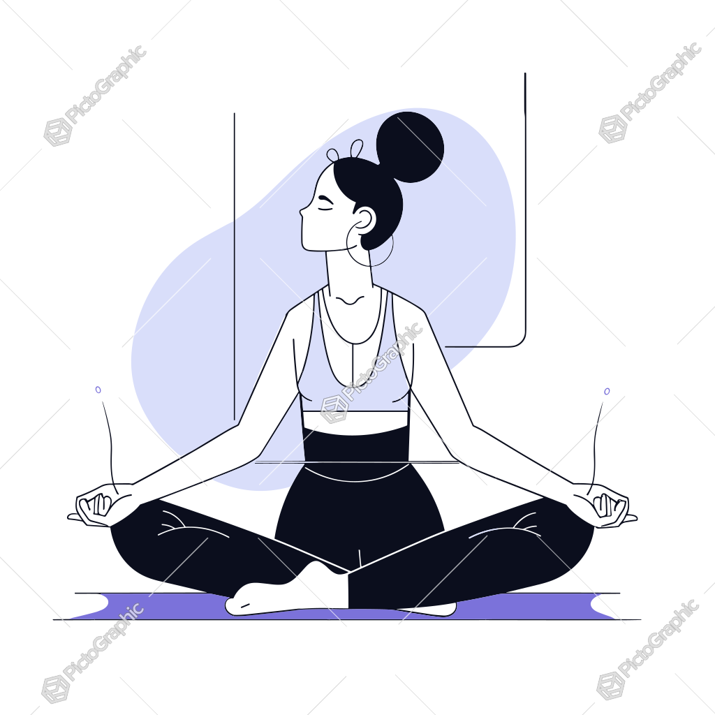 A person meditating in the Lotus position.
