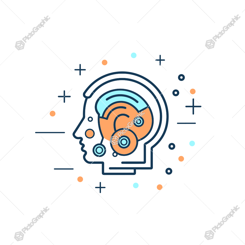 A graphic representation of a head with Wi-Fi symbol in the brain area, indicating connectivity or brain activity.