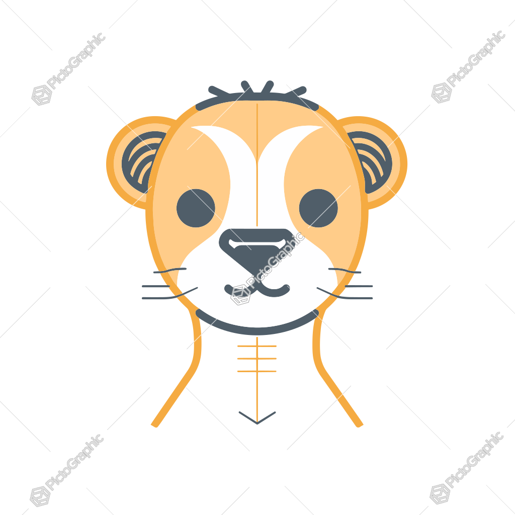 The image is a cartoon tiger.