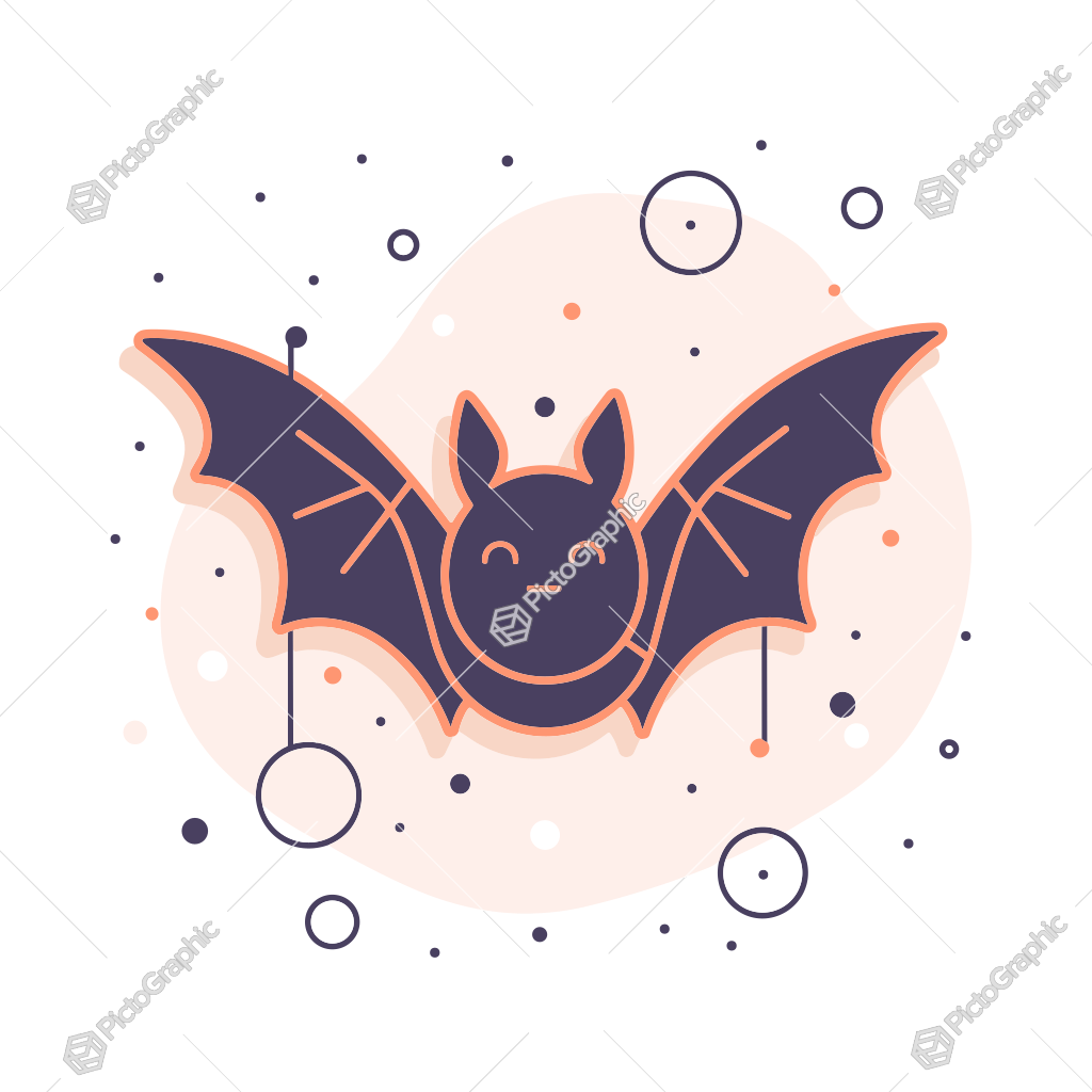 Cartoon bat illustration.