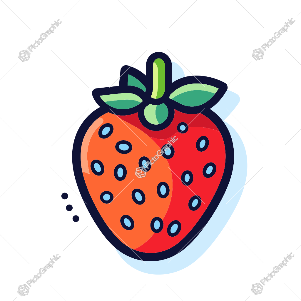 Illustration of a strawberry.