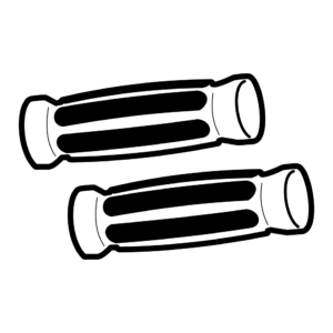 A black and white graphic of an eagle inside a double diamond shape.
