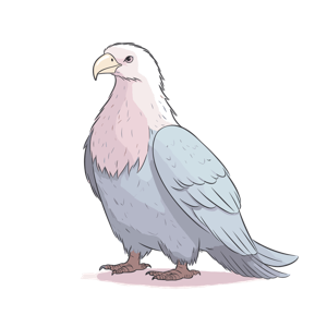 Illustrated eagle standing upright