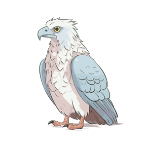 An illustrated eagle in profile view.