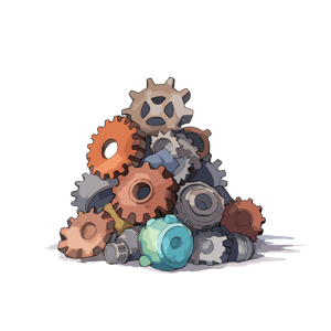 A pile of assorted gears and cogs.