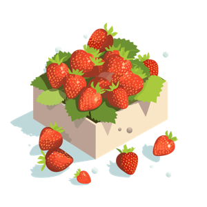 A punnet of strawberries