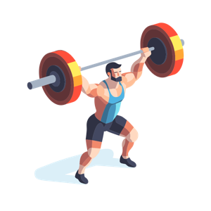 A person lifting weights.