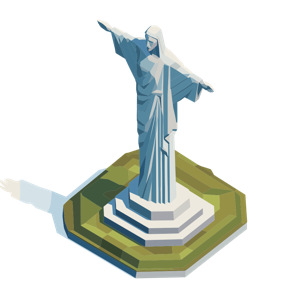 Illustration of the Christ the Redeemer statue.