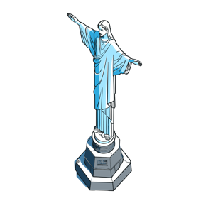 Illustration of the Christ the Redeemer statue.