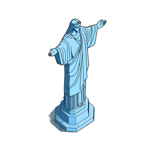 Illustration of Christ the Redeemer statue.