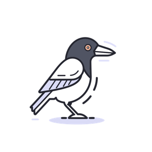 Stylized illustration of a bird.