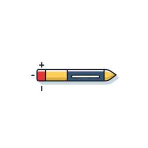 An illustration of a pencil.
